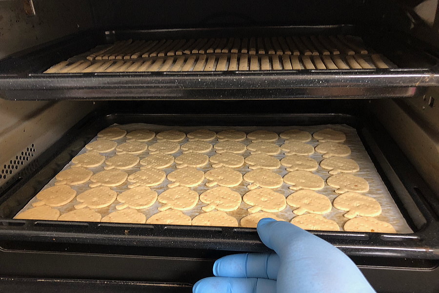 焼く前のビスケット