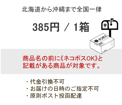 ネコポスの梱包サイズ例