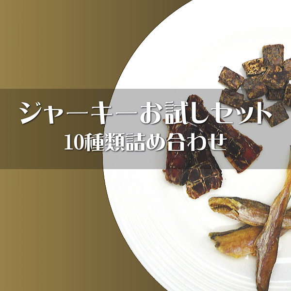 【送料無料】《ネコポス限定、代引き不可・日時指定不可》ジャーキーお試しセット 10種類詰め合わせ
